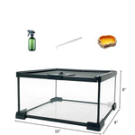 Mini Terrarium Verre – Boîte Élevage Reptiles Verrou Magnétique - VIVARIUM PRO
