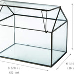 Terrarium Maison Géométrique Noir – Couvercle Basculant Grande Serre - VIVARIUM PRO