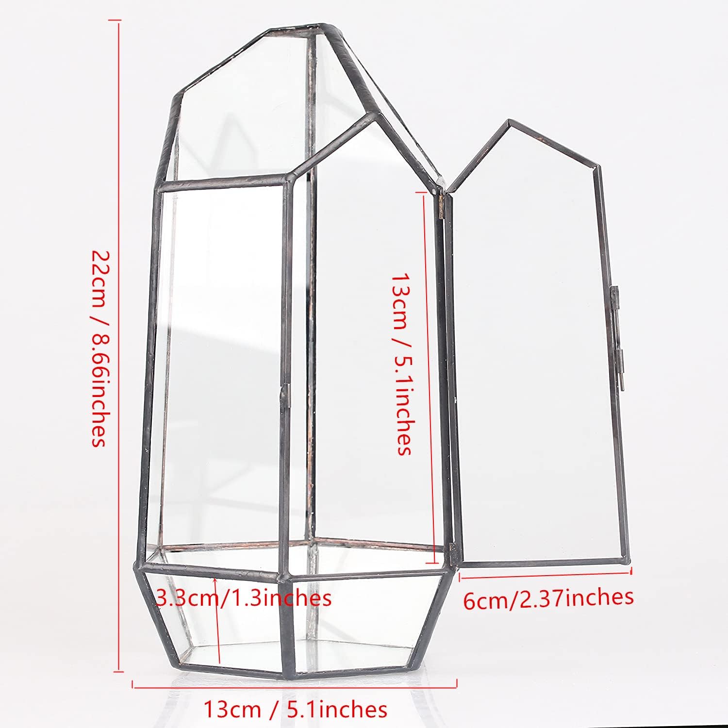 Terrarium Cube Verre Cuivre – Plantes Grasses Design - VIVARIUM PRO