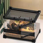 Terrarium Reptiles Verre Trempé avec Double Porte Sécurisée - VIVARIUM PRO