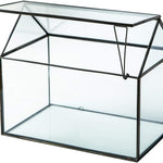 Terrarium Maison Géométrique Noir – Couvercle Basculant Grande Serre - VIVARIUM PRO