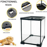 Mini Terrarium Verre – Boîte Élevage Reptiles Verrou Magnétique - VIVARIUM PRO