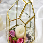 Terrarium Géométrique Doré – Fait Main Plantes Grasses - VIVARIUM PRO