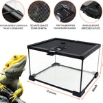 Aquarium Terrarium 2 en 1 – Bac Verre Transparent - VIVARIUM PRO