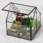 Terrarium Maison Verre Laiton Porte – Plantes Succulentes DIY - VIVARIUM PRO
