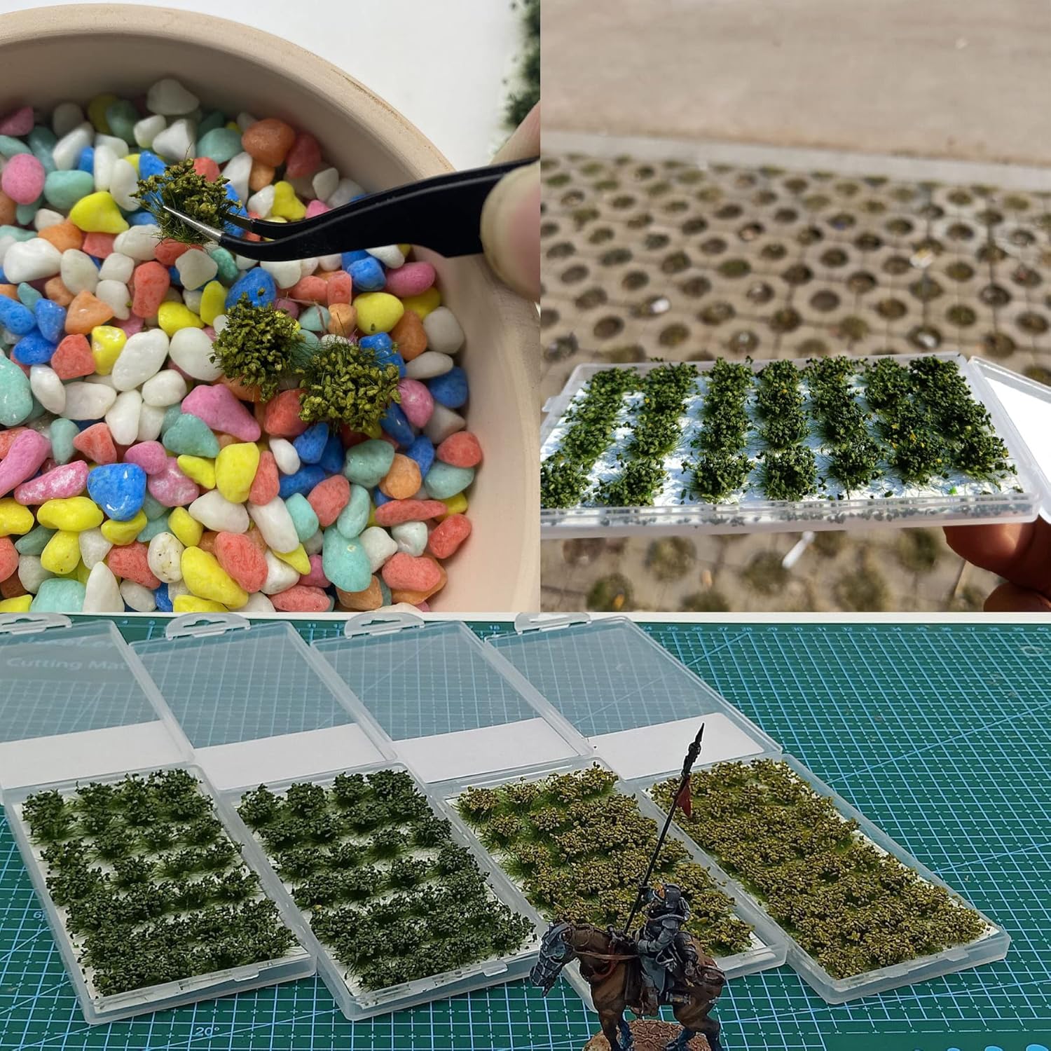 Lot de 56 Touffes d'Herbe Ultra-Réalistes - VIVARIUM PRO