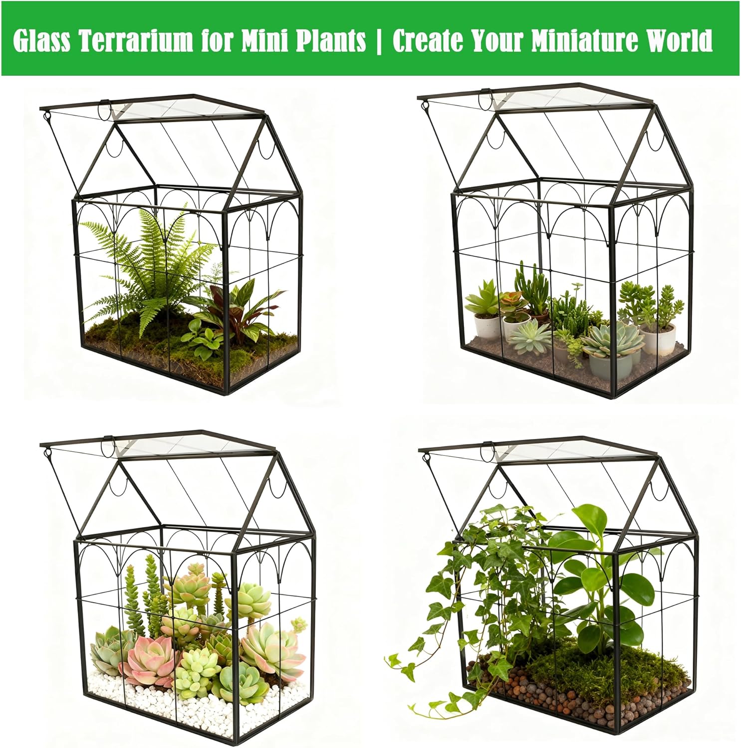 Terrarium Maison Fait Main Couvercle Pivotant – Grande Serre - VIVARIUM PRO