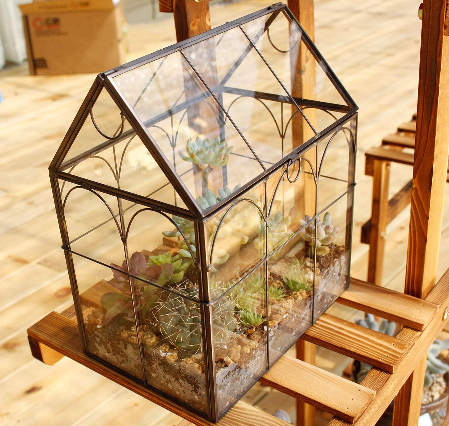 Terrarium Maison Fait Main Couvercle Pivotant – Grande Serre - VIVARIUM PRO