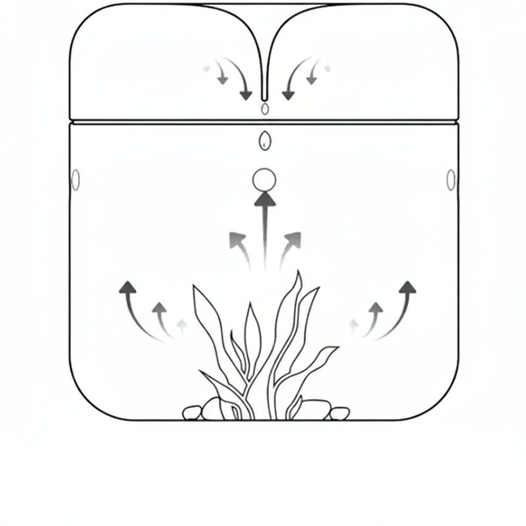 Terrarium Plante en Verre avec Couvercle Anti-Condensation