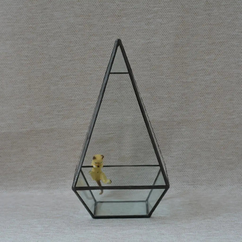Terrarium Plante Géométrique Vertical Verre et Métal Design - VIVARIUM PRO