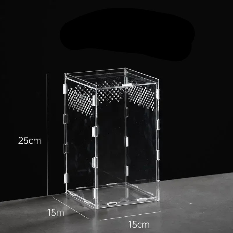 Terrarium Acrylique – Boîte d'Élevage Reptiles Transparent