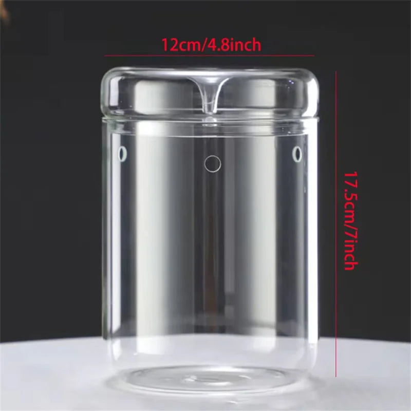 Terrarium Plante en Verre avec Couvercle Anti-Condensation