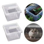 Petite Boîte d'Élevage Carrée Reptiles – Plastique ABS Transparent