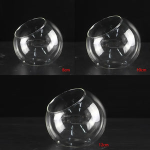 Vase Boules de Verre Borosilicate – Terrarium Moderne Bouche Ouverte - VIVARIUM PRO