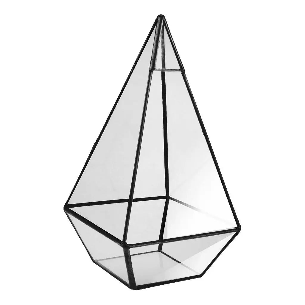 Terrarium Plante Géométrique Vertical Verre et Métal Design - VIVARIUM PRO