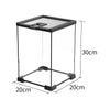 Mini Terrarium Verre – Boîte Élevage Reptiles Verrou Magnétique
