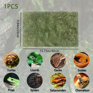 Tapis Mousse Artificielle pour Terrarium Reptiles et Amphibiens