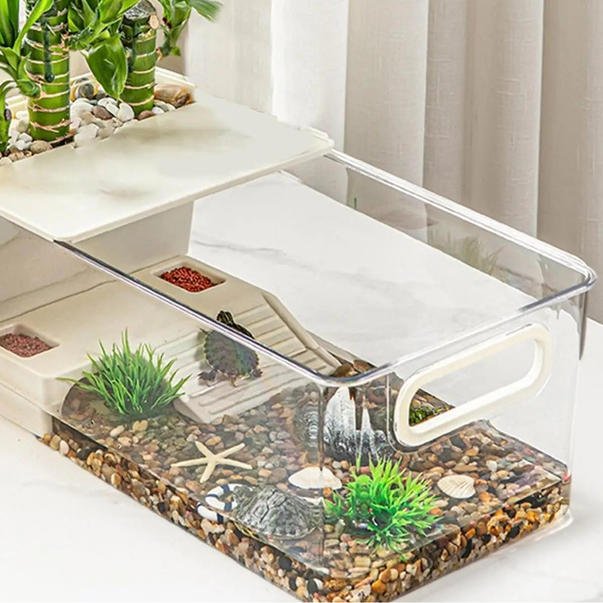 Terrarium Tortue avec Zone de Lézardage
