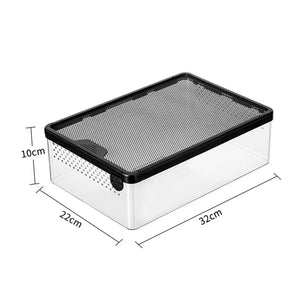 Boîte d'Élevage Reptiles PC Robuste – Terrarium Transparent
