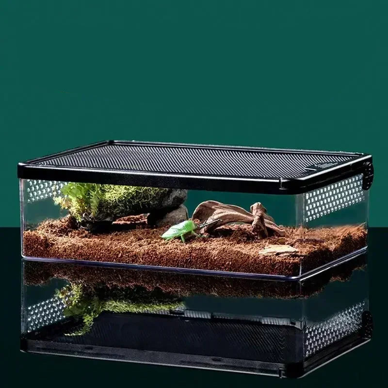 Terrarium Transparent Anti-Évasion pour Reptiles et Amphibiens - VIVARIUM PRO