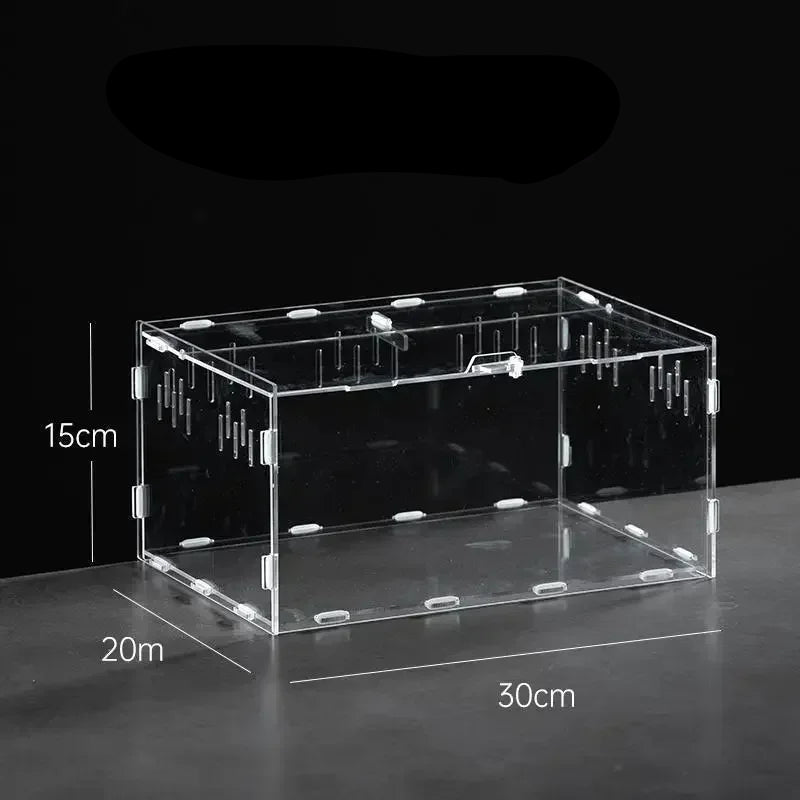 Terrarium Acrylique – Boîte d'Élevage Reptiles Transparent