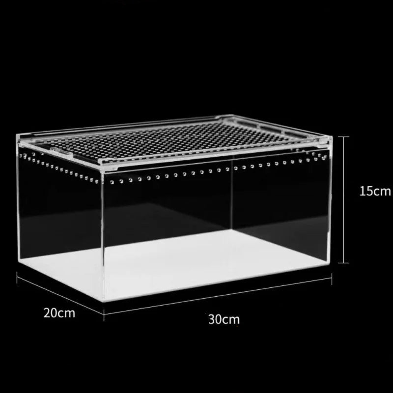 Terrarium Acrylique Transparent pour Reptiles et Invertébrés