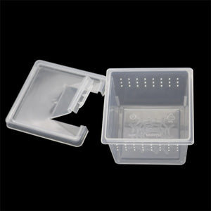 Petite Boîte d'Élevage Carrée Reptiles – Plastique ABS Transparent