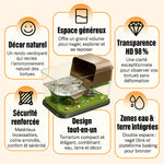 Terrarium Plastique Transparent pour Plantes et Invertébrés - VIVARIUM PRO