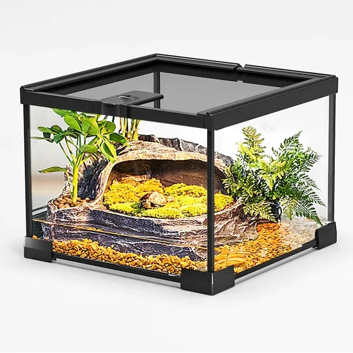 Aquarium Terrarium 2 en 1 – Bac Verre Transparent