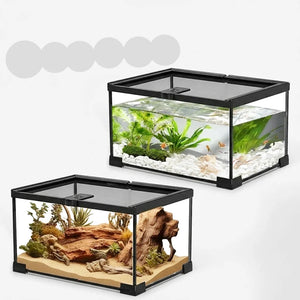 Aquarium Terrarium 2 en 1 – Bac Verre Transparent