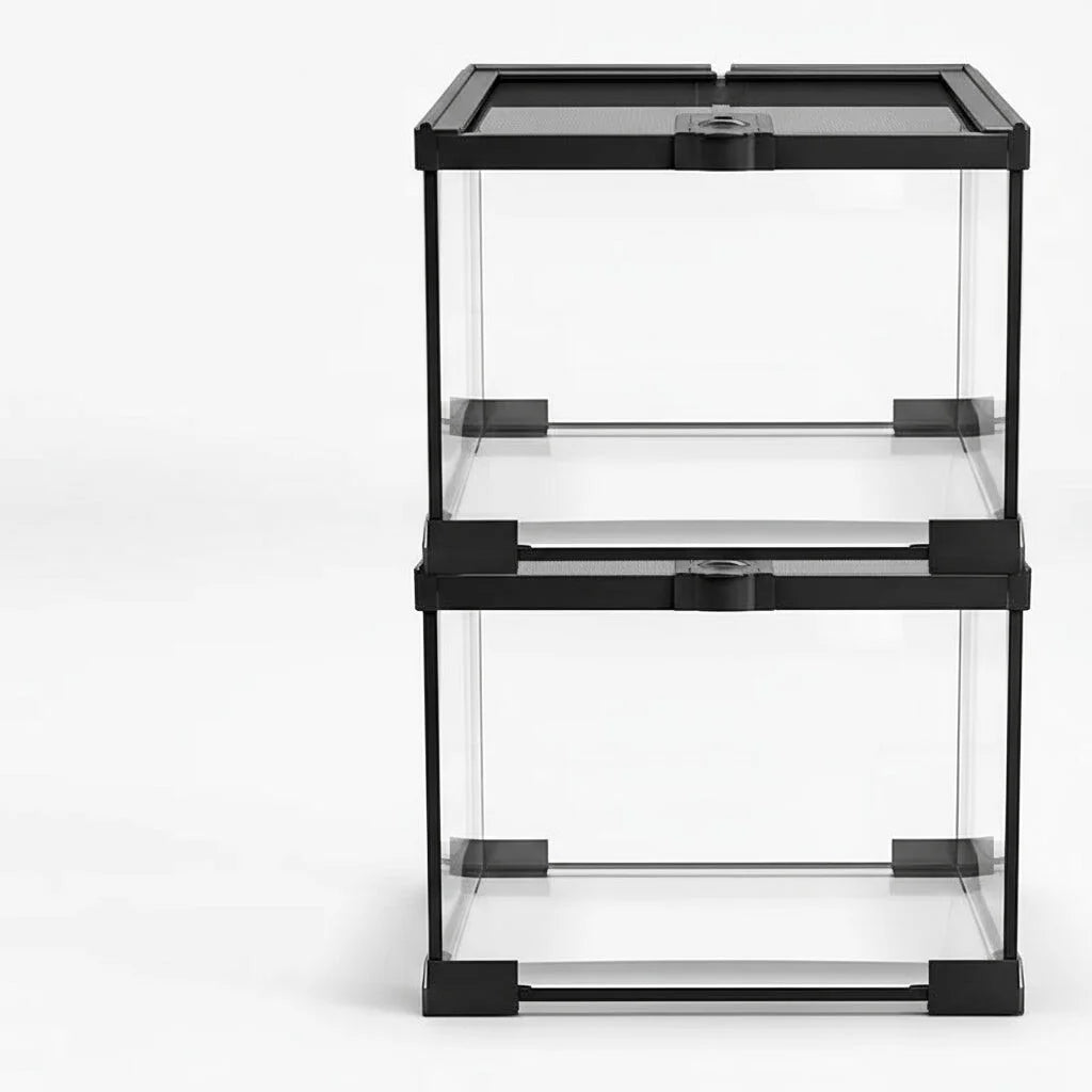 Aquarium Terrarium 2 en 1 – Bac Verre Transparent