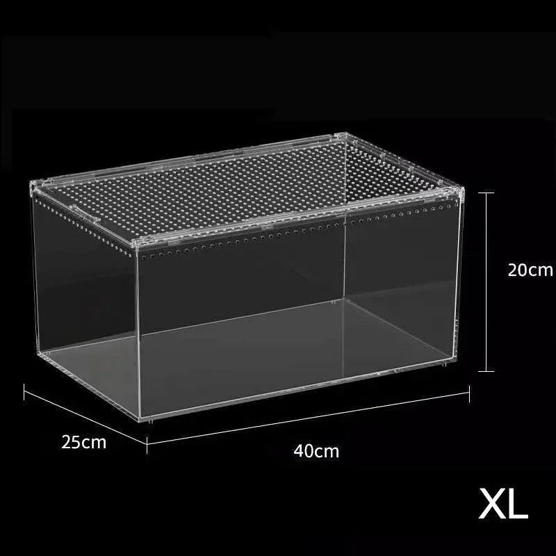 Boîte d'Alimentation Reptiles et Insectes – Terrarium Acrylique