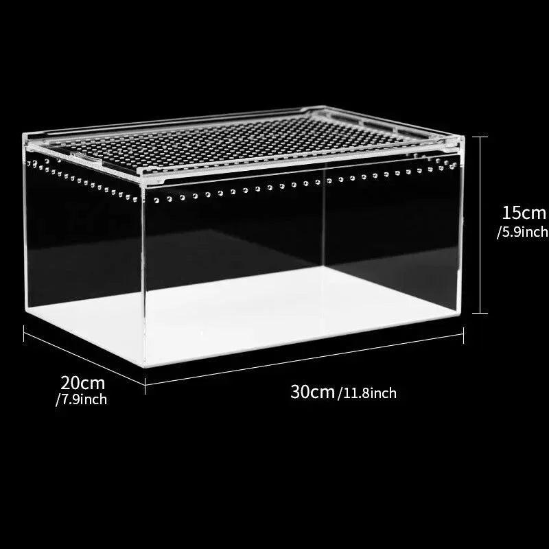 Boîte d'Alimentation Reptiles et Insectes – Terrarium Acrylique