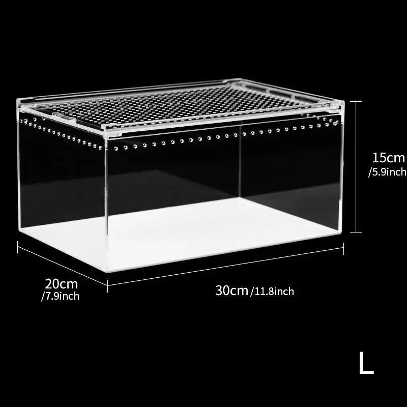 Boîte d'Alimentation Reptiles et Insectes – Terrarium Acrylique