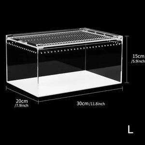 Boîte d'Alimentation Reptiles et Insectes – Terrarium Acrylique