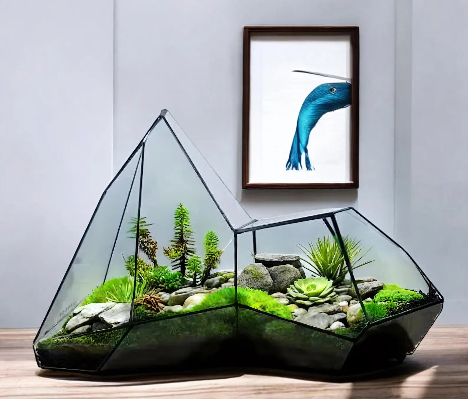 Terrarium Plante Microscopique Verre Métal Soudé Main - VIVARIUM PRO