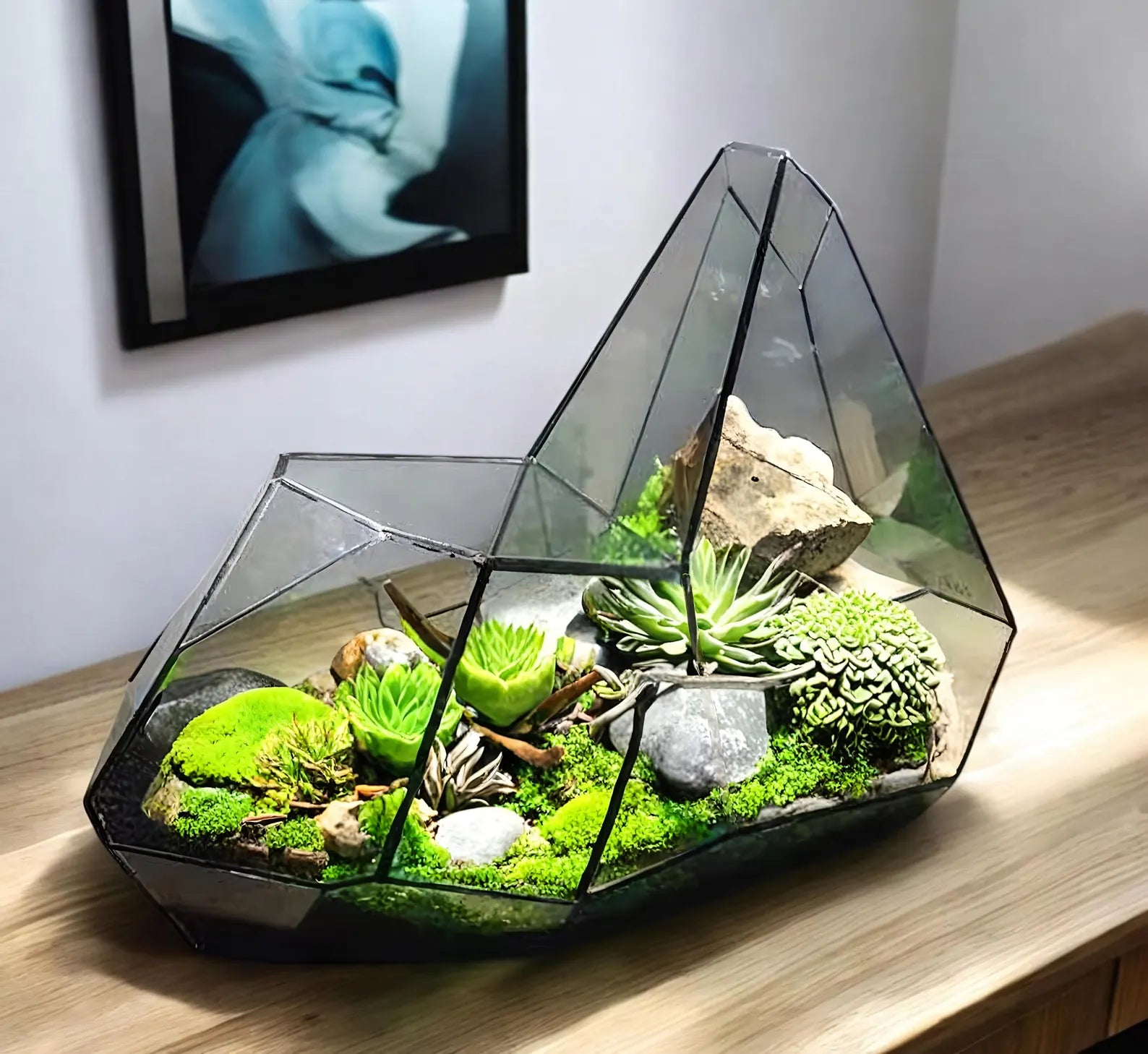 Terrarium Plante Microscopique Verre Métal Soudé Main - VIVARIUM PRO